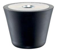 HALDER Tope de goma, forma cónica, con rosca interior, d1 = 50 mm / d2 = M10 / acero | 25150.0750
