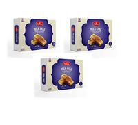 Haldiram Pastel de leche 300g (paquete de 3) - Dulce indio - Hecho de leche de búfalo y azúcar de caña - sabor dulce masticable y caramelizado