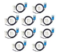 Haldzemo SN04-N Sensor de proximidad inductivo normalmente abierto interruptor de enfoque de detección NPN NO con soporte SN (paquete de 10)