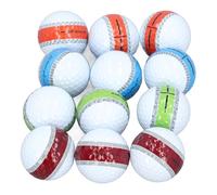 Halearo 12 Uds Pelotas de Golf Pelotas de Práctica Duraderas de 3 Capas para Ayuda de Entrenamiento con Línea de Visión de 360 Grados Hechas de PU y Caucho