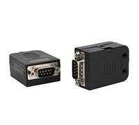 Halearo 2 Piezas DB9 9 Pines Tipo Tornillo Terminal Serie Adaptador de Conector Macho con Estuche Base de Cobre de Alta Confiabilidad Conveniente para Productos de Comunicación en Serie 3,4 X 2 Cm