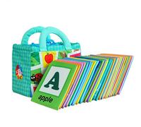 Halearo 26 Tarjetas del Alfabeto Suaves para Niños, Libros de Tela Coloridos para Aprender el Abecedario, Tela Duradera para 0-6 Años, Ideal para Salas de Juegos (Azul)