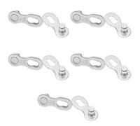 Halearo Acero Duradero 5 Pares de Eslabones Faltantes de Bicicleta Eslabón de Liberación Rápida para Cadena de Bicicleta 11 Velocidades Fácil Instalación para Ciclistas Acero (9 velocidades)