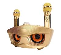 Halearo Altavoz Bluetooth Portátil con 2 Micrófonos Inalámbricos para Divertidas Experiencias de Karaoke en Casa o Reuniones Al Aire, Diseño Compacto y Liviano