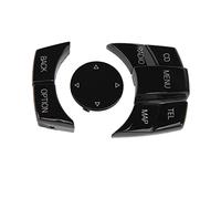 Halearo Botones de Control Multimedia Central Exquisito Diseño de Tacto Suave de 6 Piezas para Automóviles con Chasis E Hecho de ABS Duradero (Negro piano)