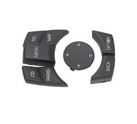 Halearo Botones de Control Multimedia Central Exquisito Diseño de Tacto Suave de 6 Piezas para Automóviles con Chasis E Hecho de ABS Duradero (Negro mate)