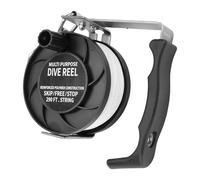 Halearo Carrete de Buceo Multiusos Compacto y Ligero de 290 Pies para Buceo en Cuevas y Equipos BCD: ABS Duradero Acero Inoxidable (Negro)