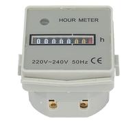 Halearo Contador de Horas Temporizador Industrial Contador de Horas Mecánico con Indicador para Generadores Compresores 220-240V