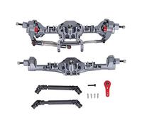 Halearo Eje RC de Aleación de Aluminio, Eje de Portal Delantero y Trasero, Actualización para Axial SCX10II RGT 86100 GEN8, Juego de 223mm (Color Ti)