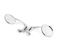 Halearo Espejos Retrovisores para Motocicleta, Espejo Lateral de Manillar Galvanizado Duradero, Mejora la Visibilidad para Motociclistas, Aleación de Aluminio, Rosca de 8 Mm/10 Mm, 2 Unidades