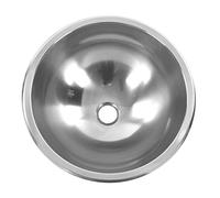 Halearo Fregadero de un Solo Cuenco para RV, Redondo, de Gran Capacidad, 340mm, para Cocina de Yate RV, Acero Inoxidable 304