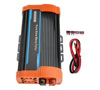 Halearo Inversor de Potencia de Onda Sinusoidal Pura de 2000 W, Convertidor de Aluminio de DC 12 V a AC 220-240 V para Viajes y Actividades Al Aire Libre