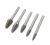 Halearo Juego de Limas Rotativas de Carburo de Doble Corte, Brocas Multiusos para Maquinaria, Aviación y Automoción, 6mm de Diámetro, 5 Piezas