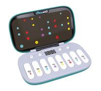 Halearo Juego de Rompecabezas de Ritmo de Música Electrónica Mini Piano de Juguete Ultraligero para Niños con Luces LED, Teclado Interactivo Portátil para Músicos Jóvenes (Verde)