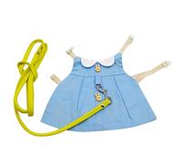 Halearo Juego de ropa para conejos, accesorios para arneses, encantador kit de moda para animales pequeños en colores vivos, algodón, tallas grandes y trompeta (azul #18)