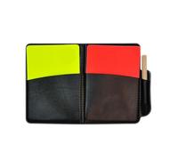 Halearo Juego de Tarjetas de árbitro de Fútbol, Tarjetas Rojas y Amarillas con Bolígrafo de Cuero Sintético y Puntuación para Arbitraje de Partidos de árbitro de Fútbol (Equipamiento Deportivo)