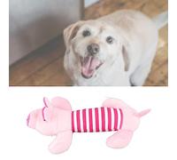 Halearo Juguete de Peluche para Perros, Forma de Animal con Chirriador, Material de Primera Calidad, Juguete Masticable para Perros Chirriantes, Juego Interactivo, Limpieza de Dientes (Cerda)