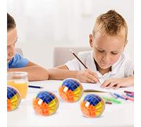 Halearo Juguete de Rompecabezas de Bolas de Laberinto Secuencial con Memoria 3D para Niños, Juego de Acertijos Coloridos, Juguetes para Aliviar el Estrés para Niños y Adultos, Diámetro 5,5 Cm (Rosa)