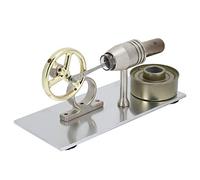 Halearo Kit Científico de Modelo de Motor Stirling para Aprendizaje de Física, Montaje Sencillo, Adecuado para Proyectos Científicos Infantiles, Material Respetuoso con el Medio Ambiente