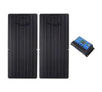 Halearo Kit de Panel Solar de 90 W con Controlador para Barco y Cobertizo Fuera de la Red, Protección Múltiple, PET Premium, Duradero, Autónomo