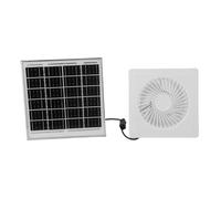 Halearo Kit de Ventilador de Escape Silencioso con Energía Solar, Fácil Instalación para Baño, Cocina, Ventilador de Silicona Monocristalina ABS de 6 Pulgadas