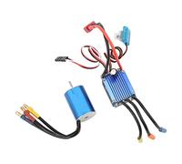 Halearo Motor sin Escobillas 4500KV 25A ESC 2,2 KG Servo Set con Tarjeta de Programación para HSP 1/16 1/18 RC Coche Aluminio Oscuro