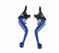 Halearo Palanca de Freno de Disco Doble de Aleación de Aluminio CNC 1 par de Palancas de Freno de Modificación de Scooter de Motocicleta con Orificio de Pivote Mecanizado de Precisión (Azul)