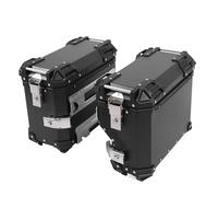 Halearo Par de Cajas de Equipaje Laterales para Motocicleta, Aleación de Aluminio Ligera e Impermeable de 35L con Cerradura de Seguridad para Viajes Largos