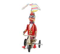 Halearo Pato en Bicicleta Juguete de Hojalata Juguete de Cuerda Retro Regalo Coleccionable Hecho a Mano para Adultos Encanto Nostálgico Vintage