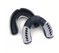 Halearo Protector Bucal Atlético de Boxeo Slim Fit, Protección de Dientes EVA con Canales de Respiración Anchos para Fútbol, baloncesto, MMA (negro blanco)