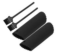 Halearo Rodillo Pelador de Ajos, Herramienta de Pelado Eficiente para Cocina, Juego de 2 Cepillos de Silicona sin Olor para Uso Doméstico, Negro, 5,1 X 1,4 Pulgadas