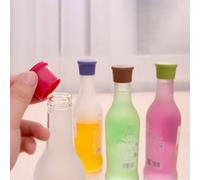 Halearo Tapones de Silicona Reutilizables para Botellas de Vino, Champán, Cerveza, Mantenimiento Fresco, Material Duradero de Calidad Alimentaria, 10 Uds., 3,5x2,8x3,1 Cm (Como se muestra)