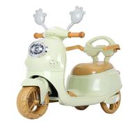 Halearo Triciclo Eléctrico para Niños, Motocicleta de Juguete Segura de 3 Ruedas, Regalo de Cumpleaños Niños y Niñas, Material Plástico, Tiempo de Juego Divertido (Verde)
