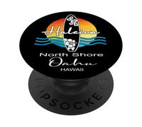 Haleiwa North Shore Oahu Hawaii Surfer Paradise Souvenir PopSockets PopGrip Adhesivo