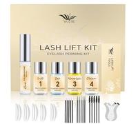 Halercay Lifting Pestañas Kit,2025 Kit Lifting Pestañas Mejorado, Profesional Semipermanente 5en1 con Laminado Cejas y Tinte, Adecuado para Salón y Uso Doméstico