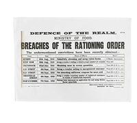 Half a Donkey Paño de Cocina de algodón nostálgico Breaches of The Rationing Order