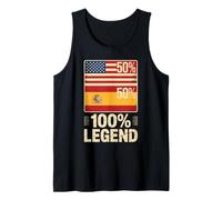 Half American Spanish Roots Spain America 100% Legend Camiseta sin Mangas