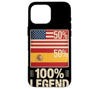 Half American Spanish Roots Spain America 100% Legend Carcasa para iPhone 16 Pro MAX