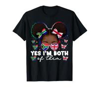 Half Britain and South African British UK Sudáfrica Girls Camiseta