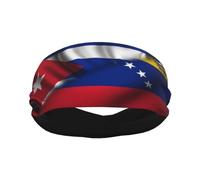 Half Cuba Cuban Half Venezuela Flag Diademas deportivas para hombres y mujeres, diadema de entrenamiento que absorbe la humedad, banda para correr, ciclismo, fútbol, yoga