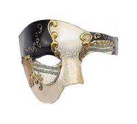 Half Face Men's Phantom Of The Opera Vintage Design Venetian Carnival Masquerade Mask