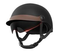 Half Headgear, Hat Sun Visor, Lightweight Design Streamlined Style Adjustable Fit Comfortable Padding Street Ready Compact Storage, Scooter Motorcycle for Men, Women 21.26-24.4 Inches