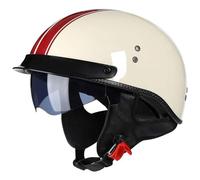 Half-Helmet Vintage Casco Moto Abierto Cascos Moto con Visera Casco Aleman Moto Homologado ECE para Crucero Chopper Ciclomoter, ATV Hombres Y Mujeres Retro Seguridad Ligera Medio Casco(2,XL(61-62cm))