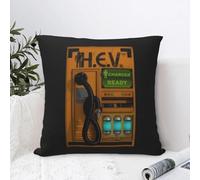 Half Life - HEV Charger - Funda de almohada de poliéster con diseño de videojuegos