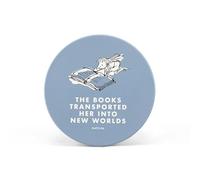 Half Moon Bay Books Transported New Worlds Matilda - Posavasos de gres Azul bígaro de 4 Pulgadas