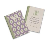 Half Moon Bay Jane Austen - Juego de 2 cuadernos A6 - Jane Austen | Cuaderno rayado de tamaño A5 | Diario | Regalo de papelería | Bloc de notas | Producto oficial