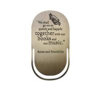 Half Moon Bay Jane Austen - Marcapáginas de metal | Marcadores de libros para mujeres y profesores | Regalos y regalos de Jane Austen para los amantes de los libros | Accesorios de lectura y regalos