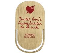 Half Moon Bay Love's Heavy Burden Do I Sink Shakespeare Romeo and Juliet - Marcapáginas de aleación de zinc rojo y dorado y esmaltado estilo clip de papel de 4.4 x 1.7 pulgadas