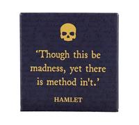 Half Moon Bay Madness Yet There is Method In't Shakespeare Hamlet - Posavasos Cuadrado de cerámica para Bebidas, 10 cm, Color Negro y Dorado
