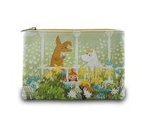 Half Moon Bay Moomin - Bolsa organizadora de Piel sintética con Cremallera para Maquillaje, 15 x 24 cm, Green, 6 x 9.5 Inch, Balcón